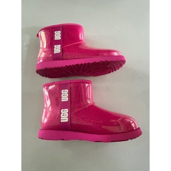 UGG kid's pink Classic short Clear Mini boots size 6/ EUR 38 - Picture 9 of 9